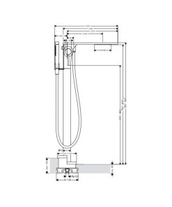 Bộ trộn bồn tắm đặt sàn Axor Massaud 589.29.514 - 6 Bộ trộn bồn tắm đặt sàn Axor Massaud 589.29.514 - 5
