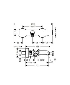 Bộ trộn nổi điều nhiệt 2 đường nước AXOR Citerrio E 589.30.525 - 9