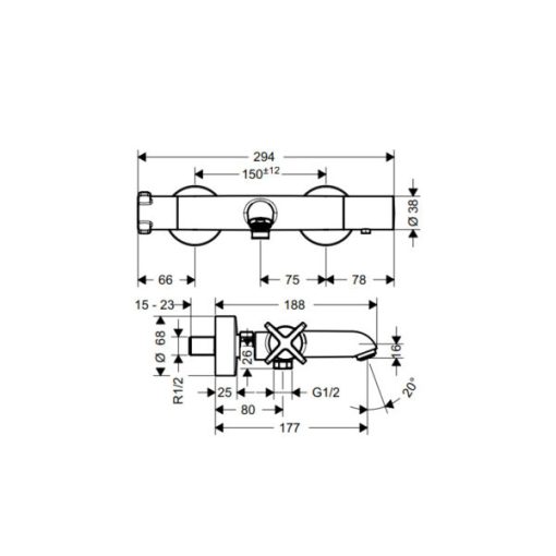 Bộ trộn nổi điều nhiệt 2 đường nước AXOR Citerrio E 589.30.525 - 5