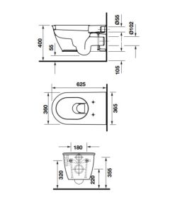 Bồn cầu treo tường Durastyle HAFELE 588.45.384 - 5