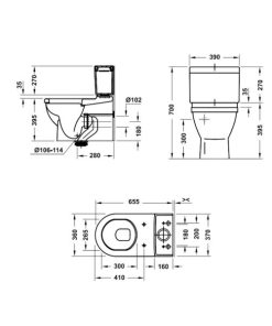 Bồn cầu hai khối Starck 3 588.46.402 - 7