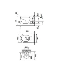 Bồn cầu treo tường HAFELE Starck 3 588.46.403 - 5
