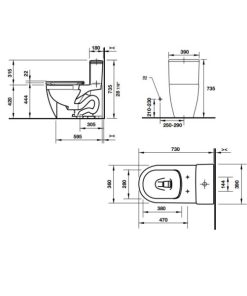 Bồn cầu một khối Me By Starck 588.46.405 - 8 Bồn cầu một khối Me By Starck 588.46.405 - 7