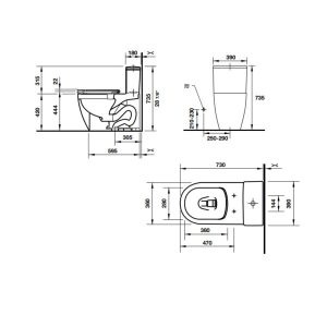 Bồn cầu một khối Me By Starck 588.46.405 - 7