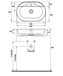 Chậu rửa đặt bàn Luv 600 HAFELE 588.45.182 - 10 Chậu rửa đặt bàn Luv 600 HAFELE 588.45.182 - 9