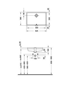 Chậu rửa âm bàn Vero 525 HAFELE 588.45.282 - 5