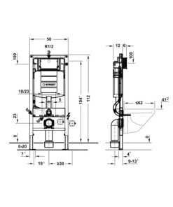 Két nước âm Duofix cho bồn cầu treo HAFELE 588.53.914 - 6 Két nước âm Duofix cho bồn cầu treo HAFELE 588.53.914 - 5