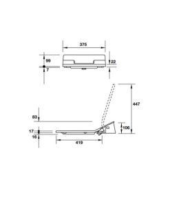 Nắp bồn cầu SensoWash Slim Durastyle HAFELE 588.45.517 - 5