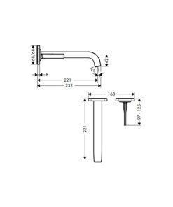 Vòi trộn gắn tường AXOR Citerrio E 221 589.30.630 - 5