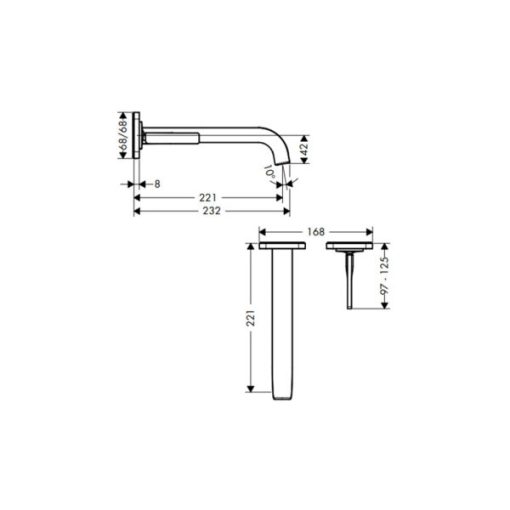 Vòi trộn gắn tường AXOR Citerrio E 221 589.30.630 - 3