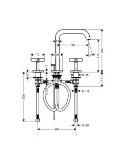 Vòi trộn 3 lỗ AXOR Citerrio E 170 589.30.641 - 5