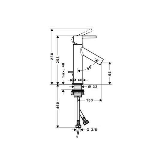 Vòi trộn AXOR Starck 100 589.51.223 - 3