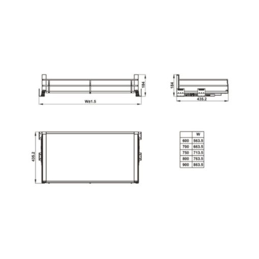 Kệ để xoong nồi Hafele Kosmo P 900mm 549.08.868 - 3