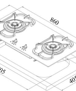 BẾP GAS 3 VÙNG NẤU DUDOFF GAIA 03Z2 - 9