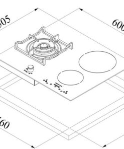 BẾP 2 TỪ KẾT HỢP 1 GAS DUDOFF GRANI Z0202 - 9