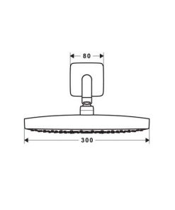 Sen đầu gắn tường Hansghore Raindance E 300 Hafele 589.52.614 - 9
