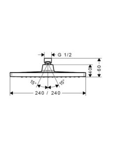 Sen đầu gắn trần Hansgrohe Raindance S 300 Hafele 589.30.818 - 6 Sen đầu gắn trần Hansgrohe Raindance S 300 Hafele 589.30.818 - 5