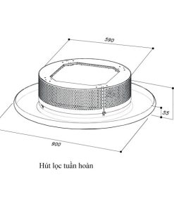 MÁY HÚT MÙI ÁP TRẦN BÁN THỦ CÔNG DUDOFF CARINA C - 13