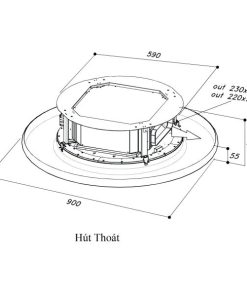 MÁY HÚT MÙI ÁP TRẦN BÁN THỦ CÔNG DUDOFF CARINA C - 11