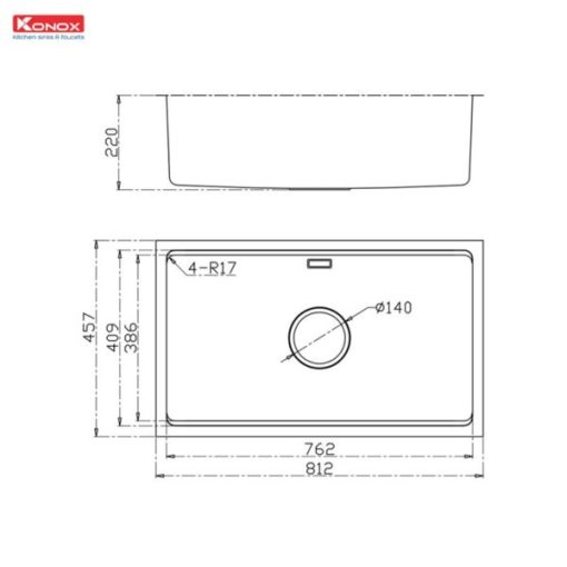 Chậu rửa bát KONOX Sink KN8146SU Dekor - 3