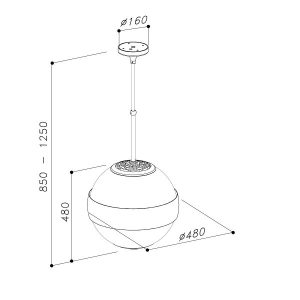 MÁY HÚT MÙI ĐẢO TRANG TRÍ DUDOFF EARTH W - 9