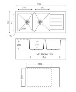 CHẬU RỬA DUDOFF ELIO 2B - 9