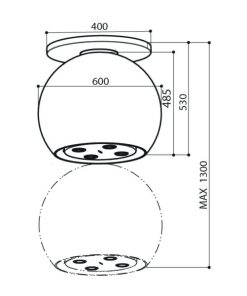 MÁY HÚT MÙI ĐẢO TREO DÂY CÁP DUDOFF HERMES - 10 MÁY HÚT MÙI ĐẢO TREO DÂY CÁP DUDOFF HERMES - 9