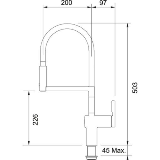 FRANKE | Vòi rửa chén FS HF SWSP DS STEEL OPTICS (115.0370.611) - 5