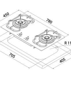 BẾP GAS 2 VÙNG NẤU DUDOFF GAIA 02Z1 - 9