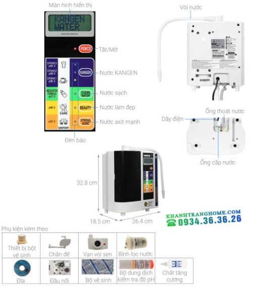 Máy lọc nước ion kiềm Kangen LeveLuk SD501 7 tấm điện cực - 19