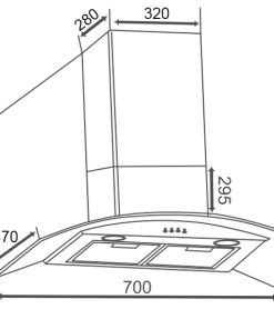 Máy hút khói kính cong CANZY CZ MLH870 - 4 Máy hút khói kính cong CANZY CZ MLH870