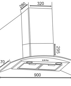 Máy hút khói kính cong CANZY CZ MLH890