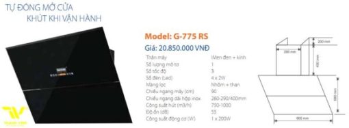 Máy Hút Mùi Giovani G-775 RS - 11