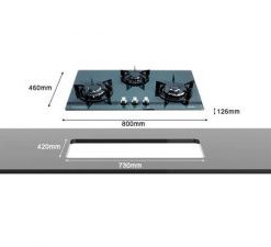 Bếp gas âm kính MILANSBI-3B(SV) - 6 Bếp gas âm kính MILANSBI-3B(SV) - 5