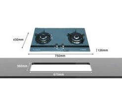 Bếp gas âm kính MILANSBI – 2B(SV) - 5