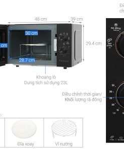 Lò vi sóng Electrolux EMG23K22B 23 lít - 14 Lò vi sóng Electrolux EMG23K22B 23 lít - 13