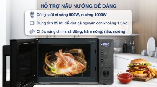 Lò vi sóng kết hợp nướng Electrolux EMG25D22BM - 11