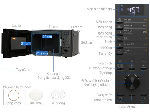 Lò vi sóng có nướng Electrolux EMG30D22BM - 3
