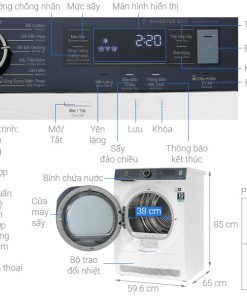 Máy sấy bơm nhiệt Electrolux 8 kg EDH803Q7WB - 26 Máy sấy bơm nhiệt Electrolux 8 kg EDH803Q7WB - 25
