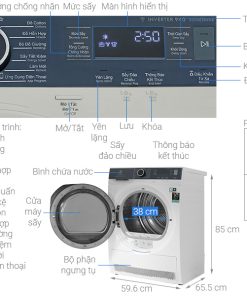 Máy Sấy Bơm Nhiệt Electrolux 9 Kg EDH903R9WB - 52 Máy Sấy Bơm Nhiệt Electrolux 9 Kg EDH903R9WB - 51