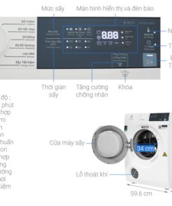 Máy sấy thông hơi Electrolux 8.5kg UltimateCare 300 - Trắng - 14 Máy sấy thông hơi Electrolux 8.5kg UltimateCare 300 - Trắng - 13