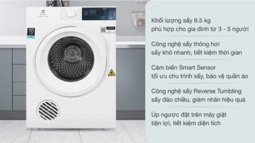 Máy sấy thông hơi Electrolux 8.5kg UltimateCare 300 - Trắng - 7