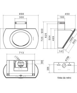 MÁY HÚT MÙI ÁP TƯỜNG DUDOFF NIMA 90B - 10 MÁY HÚT MÙI ÁP TƯỜNG DUDOFF NIMA 90B - 9