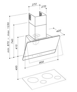 MÁY HÚT MÙI ÁP TƯỜNG DUDOFF PLATO BS - 14 MÁY HÚT MÙI ÁP TƯỜNG DUDOFF PLATO BS - 13
