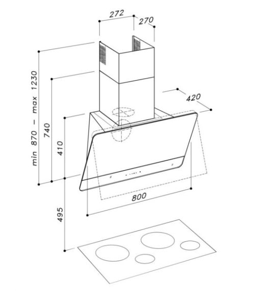 MÁY HÚT MÙI ÁP TƯỜNG DUDOFF PLATO BS - 7