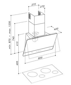 MÁY HÚT MÙI ÁP TƯỜNG DUDOFF PLATO BG - 9