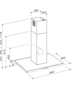 MÁY HÚT MÙI ÁP TƯỜNG DUDOFF ATLAS B - 10 MÁY HÚT MÙI ÁP TƯỜNG DUDOFF ATLAS B - 9