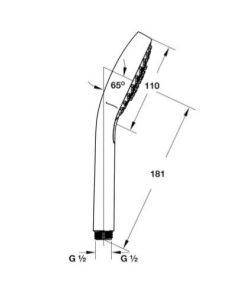 Bộ sen tay có giá đỡ và dây sen Hansghore Croma Select S Hafele 589.54.123 - 5