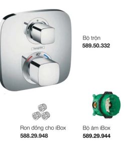 Bộ trộn âm 2 đường nước điều nhiệt Ecostat E Hafele 580.17.999