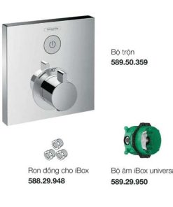 Bộ trộn sen tắm âm 1 chức năng có điều nhiệt Hansghore ShowerSelect Hafele 589.50.363